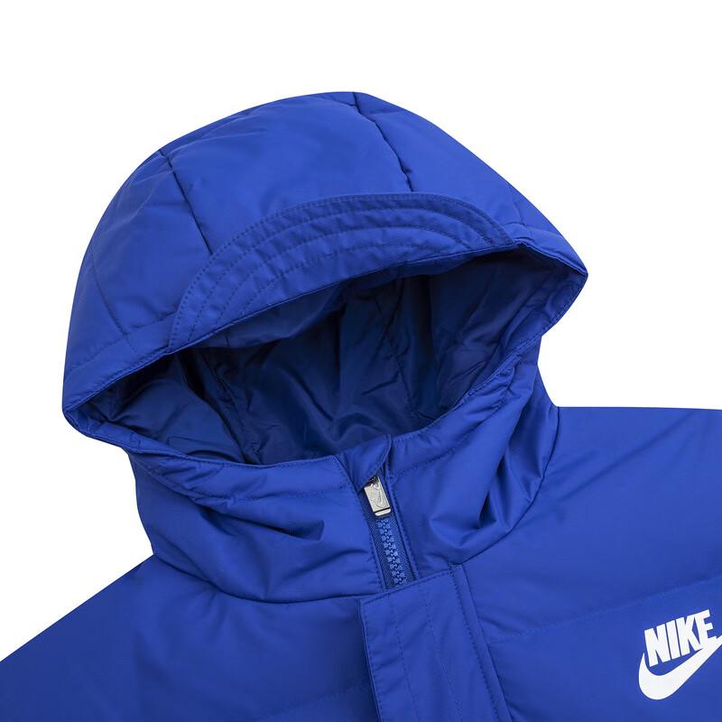 NIKE Kids' Unisex Mid-Length Hooded Down Jacket
