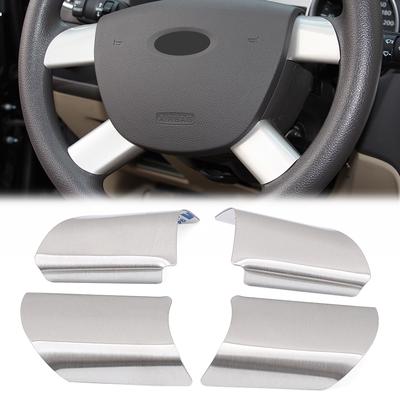 Araba Paslanmaz Çelik Direksiyon Dekorasyon Kapak Trim Etiket Ford Focus 2 MK2 2005 - 2013 için