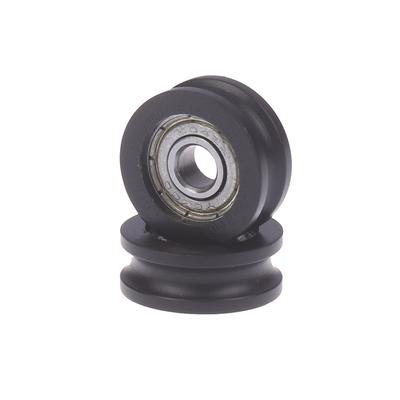 4*15*6Mm U Groove Nylon-Coated Plastic Mini-Pulley Groove Roller Wheel 604 Bearing Wheel Delrin Wrapped