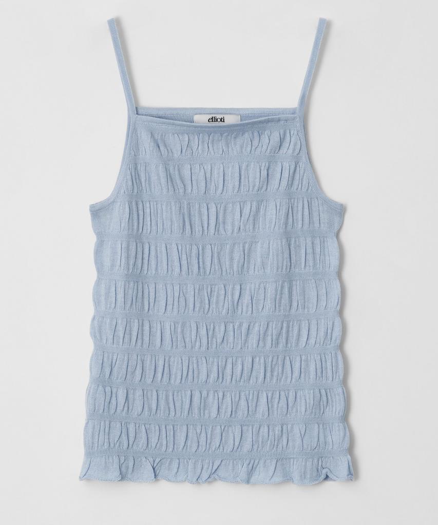 ELLIOTI Nella Shirring Knit Cami Top_3Color