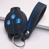 Soft Silicone Remote Key Case for Smart Fortwo Forfour Roadster City Coupe City with Keychain Honeycomb Texture Shockproof Car Remote Key Sleeve