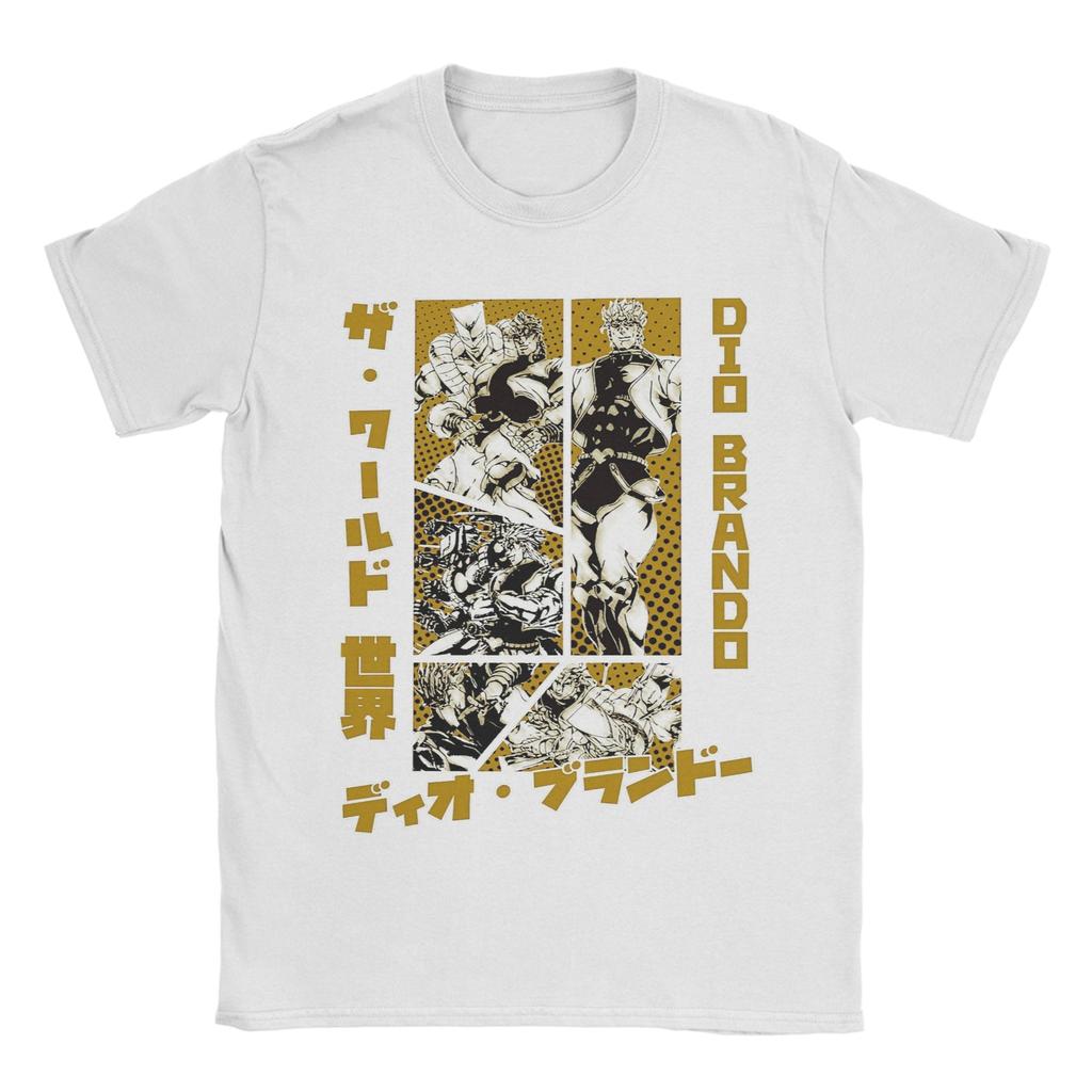 Jotaro Kujo Dio Dio Brando Unisexs T-Shirts JoJos Bizarre Adventure Tees Kurzarm Rundhals T-Shirt Baumwolle Geschenkidee Oberteile