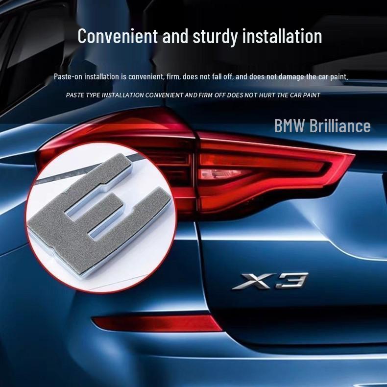 BMW X1-X7 Modified Car 3D Rear Emblem Sticker Letters