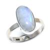Přírodní duhový měsíční kámen, drahokam 925, masivní stříbrný prsten, velikost S.6 H4f05