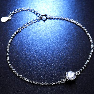 Neues Armband im koreanischen Stil für Frauen, vielseitiges klassisches Armband mit einem Karat und sechs Krallen, simuliertem Moissanit