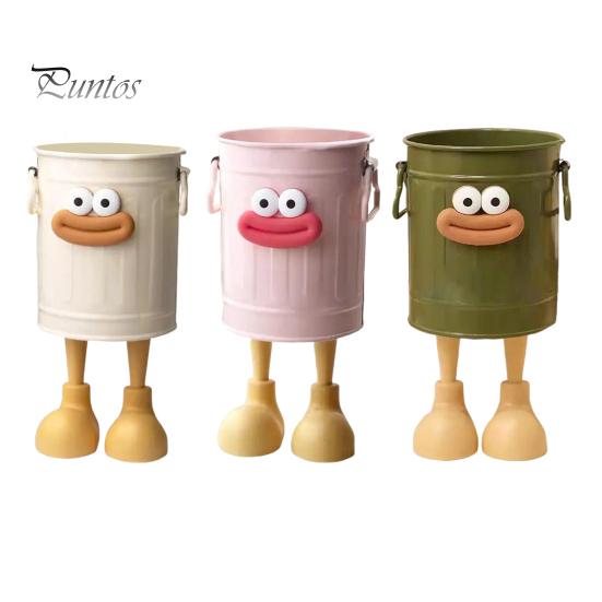 Cartoon Pen Holder Round Vertical Pencil Holder for Office Home Study Desktop Accessories Storage Organizer for Pens Erasers Crayons