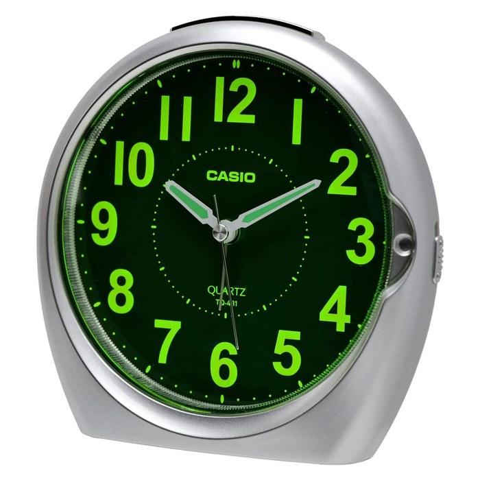 CASIO TQ-481-8JF Analog Alarm Clock, Silver