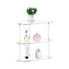 Elegant Wall Mounted Corner Shelf Acrylic Storage Rack Space Saving Organizer Triangle End Table for Skincare Tool