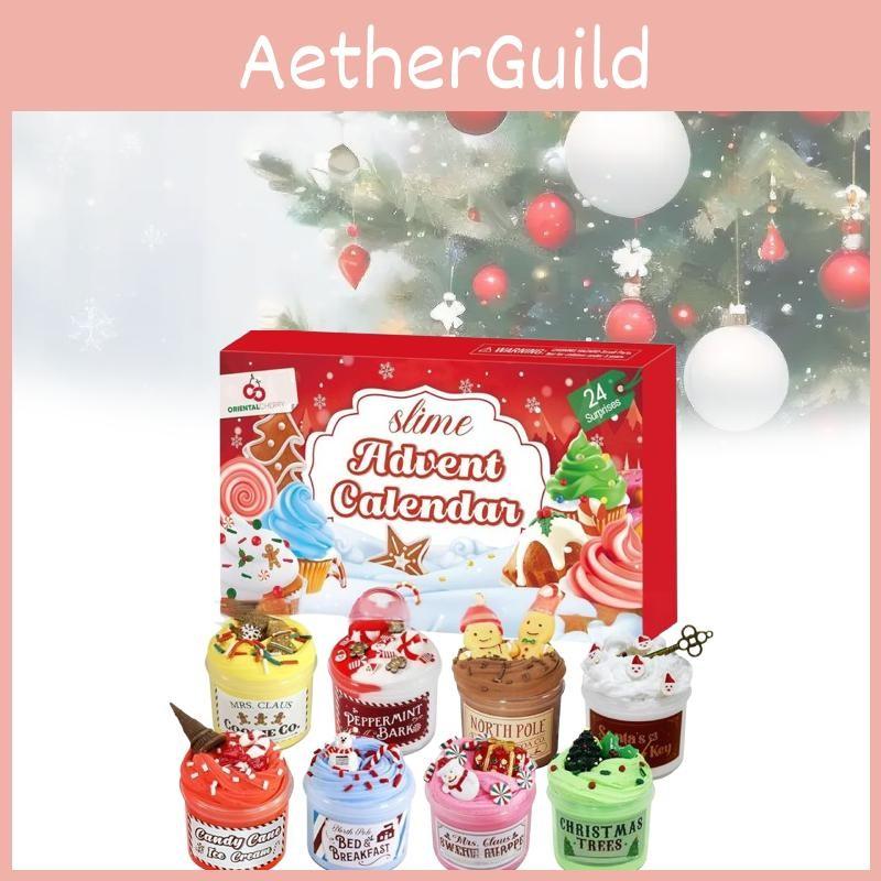Christmas Days 24 Of Slime Kit Countdown Calendar Butter Slime Stress Toy Relief
