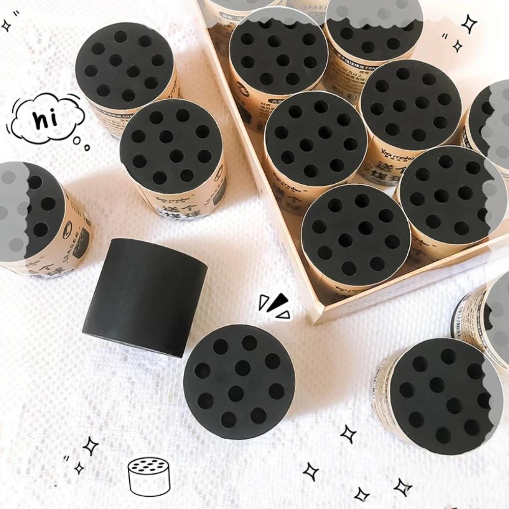 

5Pcs Black Pencil Eraser Kawaii Cartoon Model Toys Figures Model Funny Eraser School