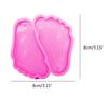 Glossy Christmas Memorial Foot Ornaments Silicone Epoxy Mold DIY Keychain Pendant Jewelry for Valentines Gift Craft