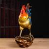 1PCS Metal Golden Rooster Decoration Home Living Room Office Rooster Lucky Crafts Metal Figurine