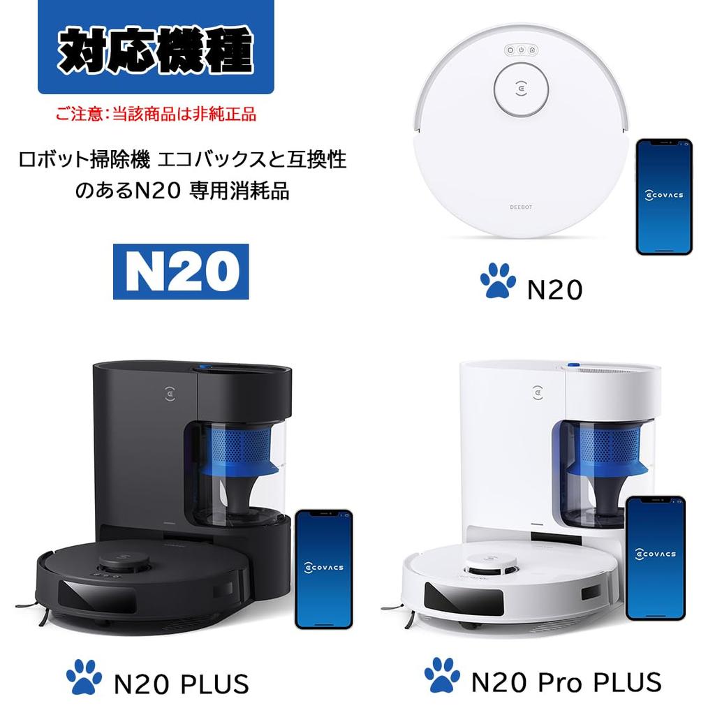 Replacement Microfiber Mop Pads for Ecovacs Robot Vacuum Cleaners Pro Machine Accessories N20/N20 Plus/N20 Plus, Washable, Non-Genuine (4 Pads)