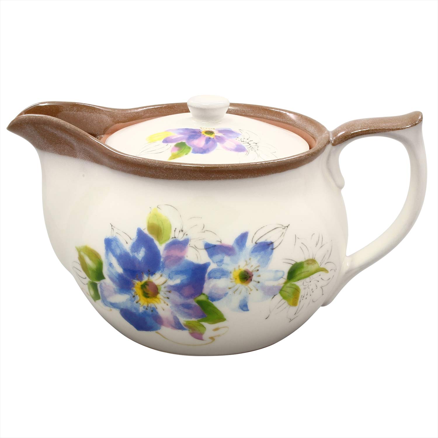 

Mino Ware Pot, Flower Story, Blue, Made in Japan, 500-15