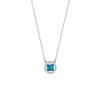 Fashion Dream Blue AAAA Zircon Charm Necklace Women's Silver Clavicle Chain Necklace 925 Sterling Silver Women's Necklace