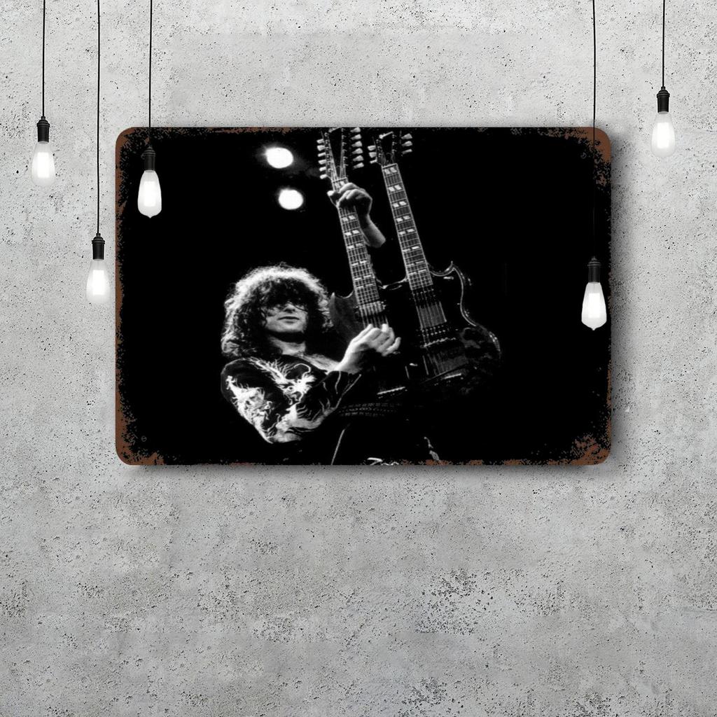 Jimmy Page Metal Signs Wall Decor Vintage Tin Signs Captain Metal Poster Decor for Bar Pub Club Wall Decoration