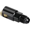 6AN Male to 3/8" SAE Quick Disconnect Female Push On EFI Fuel Fitting Adapter Aluminum Black
