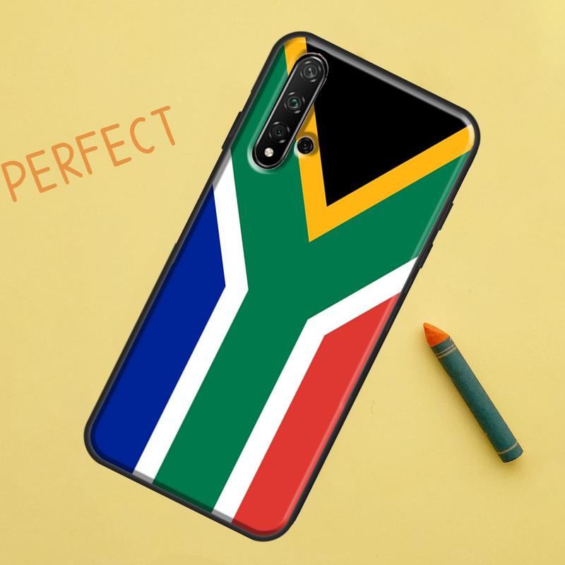 South African Flag For Huawei Nova 12s 11i 7i 8i 12i Y73 Y70 Y90 Y60 Y72 Y61 Y91 9 10 SE P40 Lite P30 Pro Case
