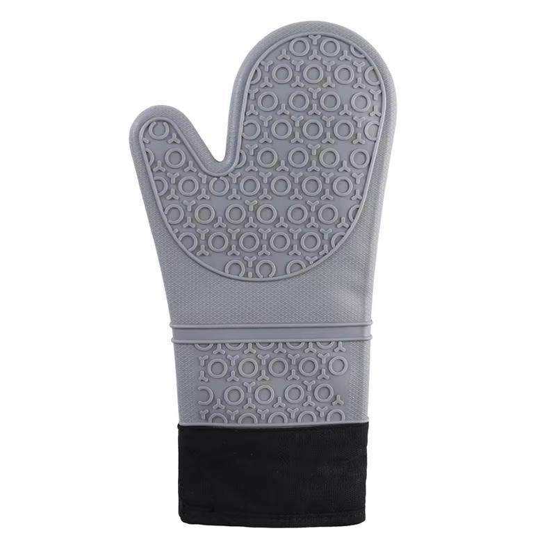 Guantes de Silicona Gruesos para Hornear Impermeables Resistentes al Calor Manopla de Horno con Algodón Cocina Cocinar Microondas Guantes para Barbacoa Salvamanteles