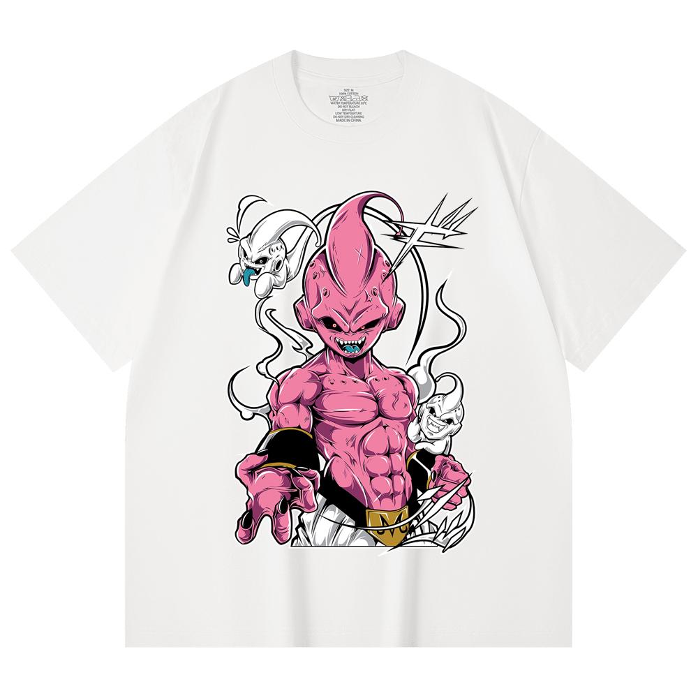 230 Gsm 100% Cotton Dragon Ball V12 Majin Buu Print Unisex Heavy Cotton T Shirt