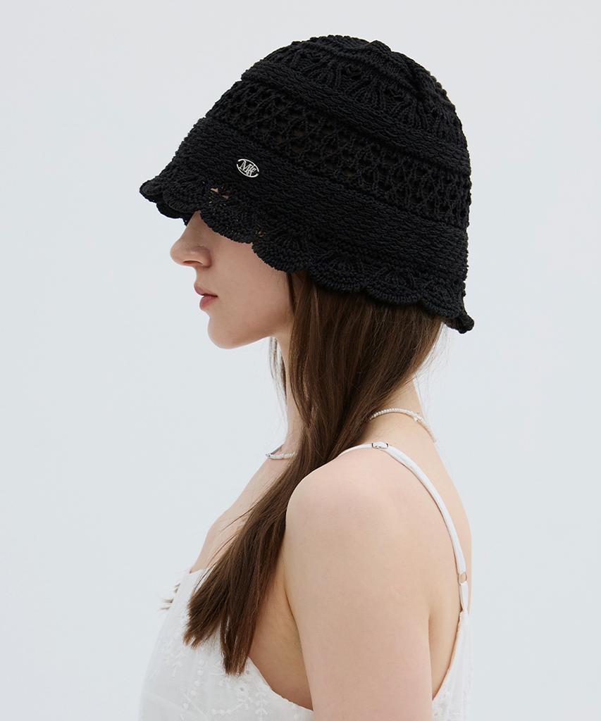 Mineti Lace Stud Punching Bucket Hat F 11525 Mte