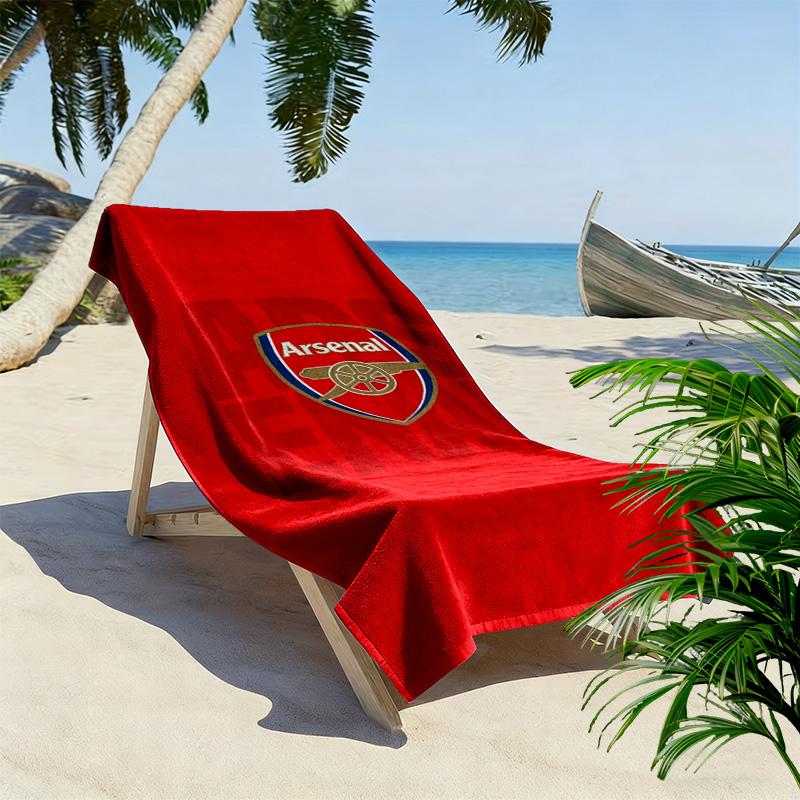 Asciugamano da Spiaggia con Stampa Arsenal Football Club, Asciugamano Grande Morbido ad Asciugatura Rapida per Spiaggia Campeggio Nuoto