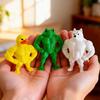 1Piece - 3D Printed Muscle Animal Figurines Including Muscle Duck Muscle Frog Made Of Plastic Birthday Gift Desktop Decoration