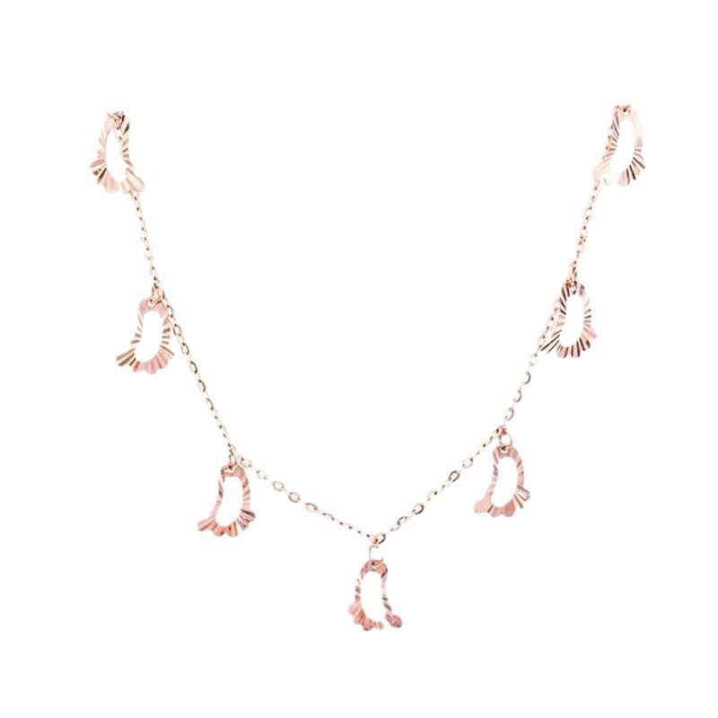 Zijin Cute Little Foot Anklet Small Fresh Car Flower Footprint Fringed Anklet Jewelry