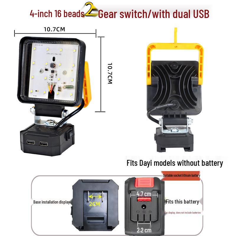 Big Muyi Tian Handheld LED Work Light with Lithium Battery for Auto Repair, Fishing, and Camping