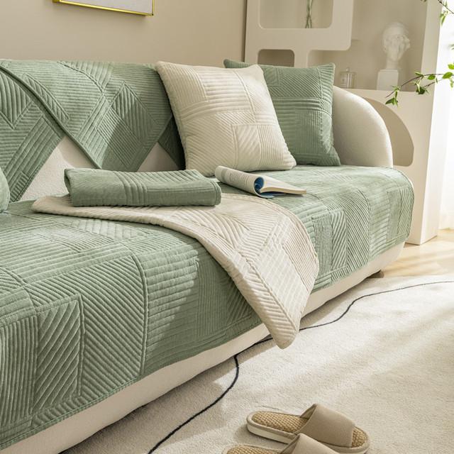 

Скандинавский утолщенный диван-полотенце, сплошной цвет, нескользящие чехлы для дивана, чехол для дивана, съемный коврик для дивана, L-образная диванная подушка для дома, 1 шт. 1pc 30x50 pillowcase