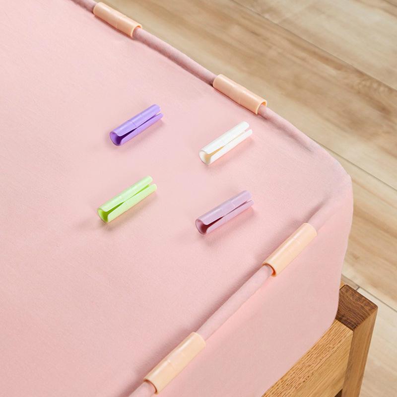 Non-Slip Bed Sheet Clips - Needle-Free, No-Mark, Anti-Run Protection for Four Corners