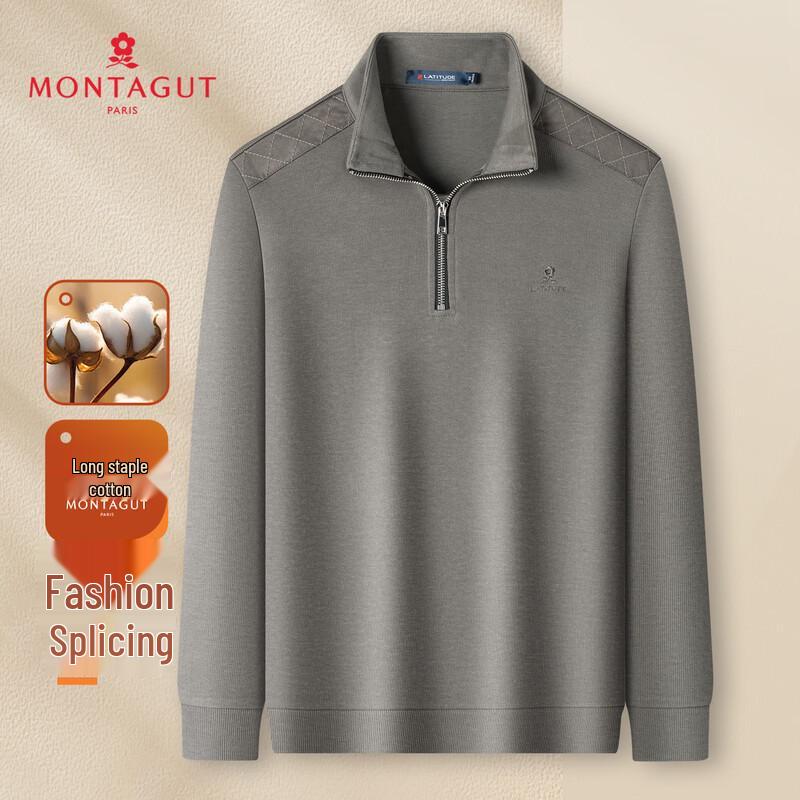 

MONTAGUT Men s Long-Staple Cotton Blend Casual Sweatshirt 2XL