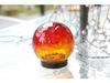 Solar Red Crackle Glass Ball Light - Waterproof Outdoor Garden & Lawn Decor
