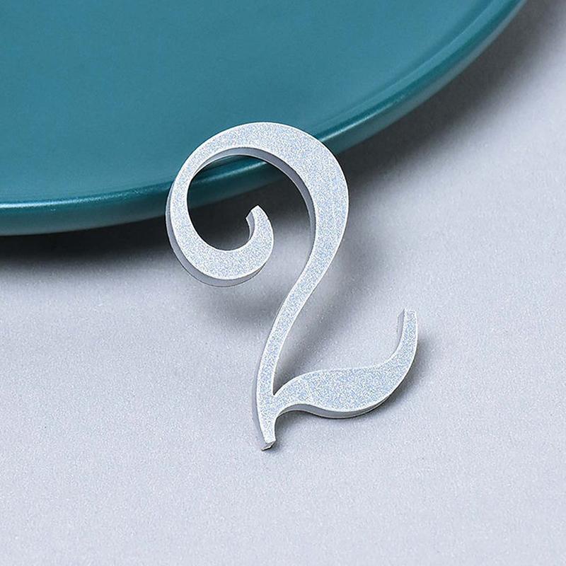 0-9 Acrylic Self Adhesive House Number Sticker Frosted Silver Gold Color Doorplate Home Door Plaque Numbers Sign New