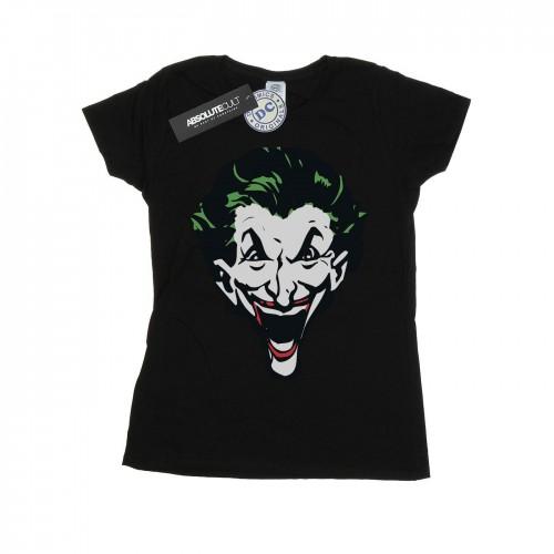 

DC Comics Womens/Ladies The Joker Big Face Cotton T-Shirt білий