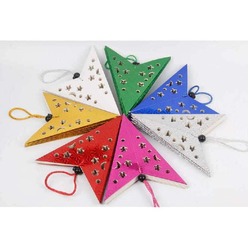 Hanging Paper Star Lantern Ceiling Twinkle Pentagram Lampshade Christmas Wedding Party Ornament 30CM 5Pcs