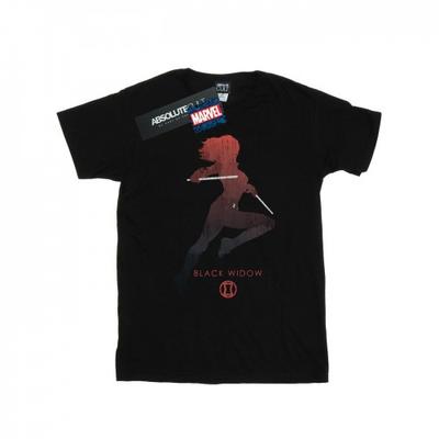 Maglietta Boyfriend in Cotone con Silhouette Vedova Nera da Donna/Signora