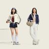 Li Ning Color Block Embroidered Letter Jacket Women Jackets AWDW956-3
