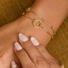 Olivia Burton Signature Honeycomb Classic Double Chain Gold Bracelet Women's (24100308)