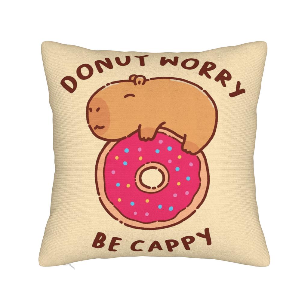 Home Decor Capyeras capybara funny meme Pillowcase Merch Pillow Covers Square Multiple Sizes