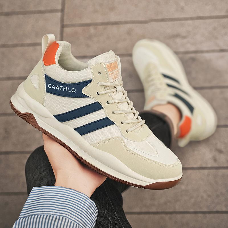 Designer Retro Men's Casual Sneakers 2025 New Spring Autumn Platform Shoes Fashion Mesh Lace-up Vulcanized Shoes Tenis De Hombre