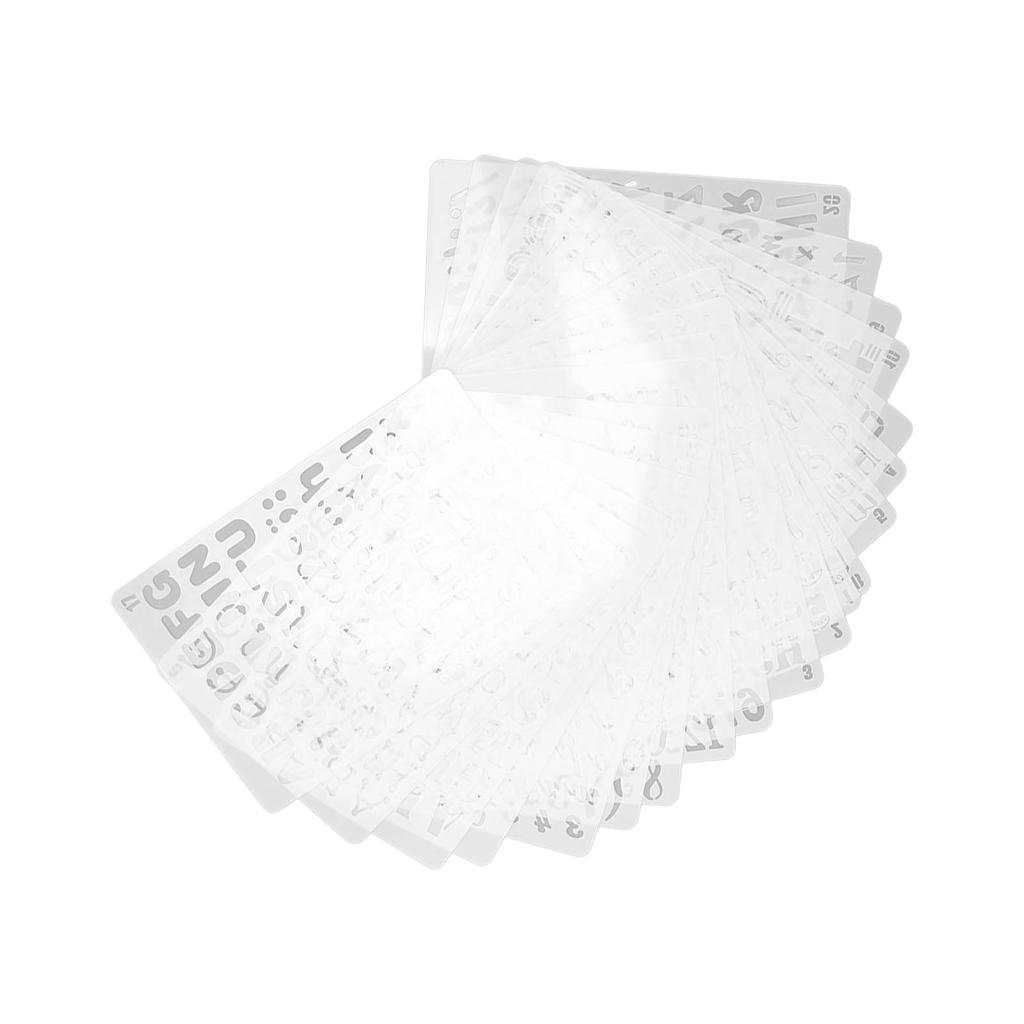 20Pcs Hollow Painting Templates PET Letters Numbers Copy Drawing Stencils for DIY Crafts Making