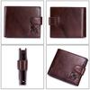 RFID Genuine Leather Men Wallet Large Capacity Card Holder Coin Purse