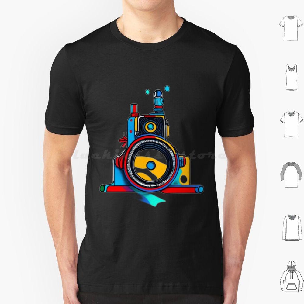 Fotografia T Shirt 6xl Cotton Cool Tee Fotografia Magliette Retro Film Sculpture Cinema Fotografia Vintage Camera Hasselblad