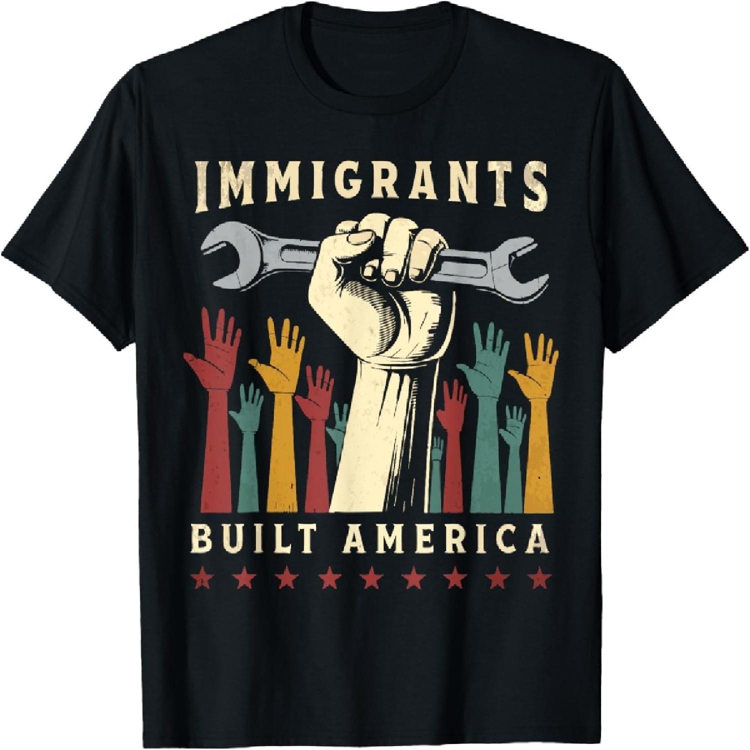 Vintage Immigrant Strength USA Pride T-Shirt XXXXXL разноцветный