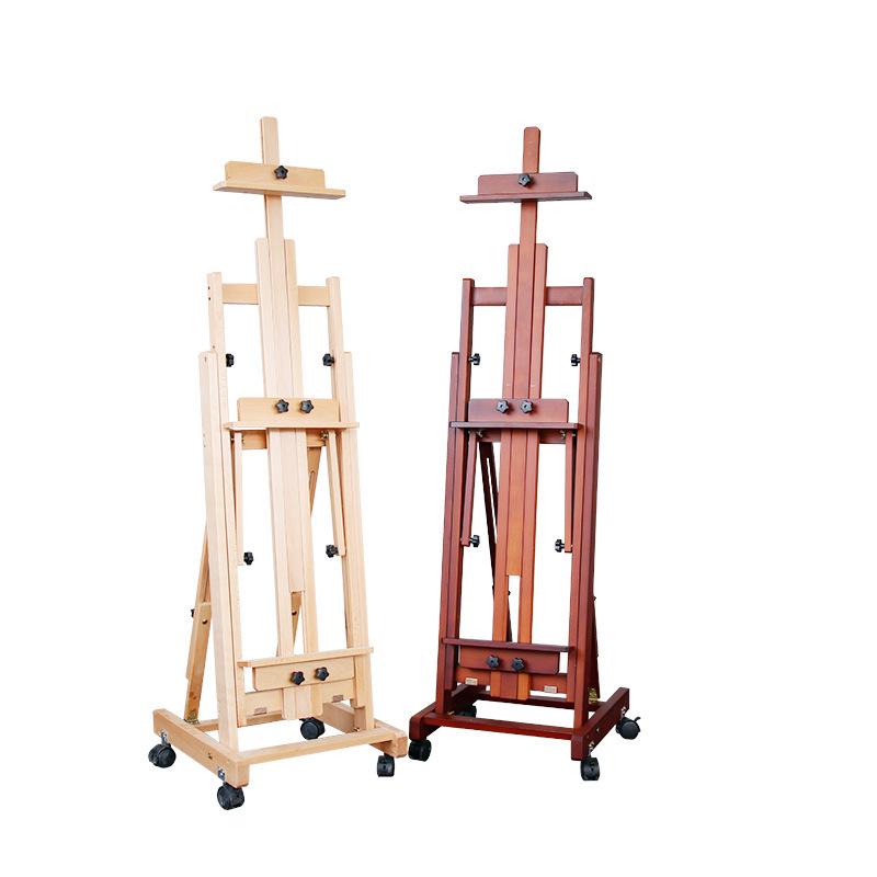 Adjustable Beech Wood Easel: Floor & Tabletop Folding Stand for Sketching & Oil Painting