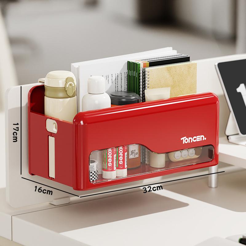 

Подставка для ручек Коробка для хранения канцелярских принадлежностей Коробка для хранения, Бытовая настенная коробка для хранения и организации без перфорации красный