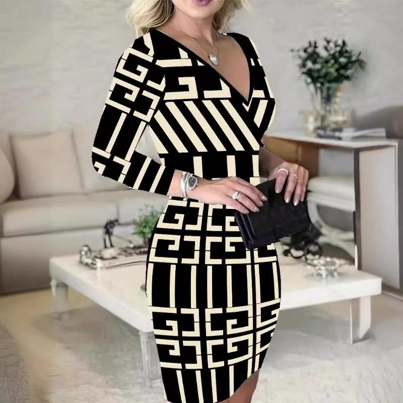 

Тонкое платье Осеннее женское клетчатое платье с v-образным вырезом на шнуровке, сексуальное платье на бедрах S чёрный/жёлтый