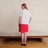 GREEN BELT Embroidered Striped Cotton Linen Polo Shirt