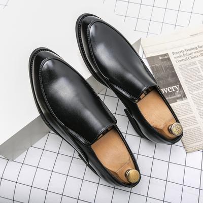 Dicksohlige Lässige Leder Herrenschuhe Bequeme Formelle Herren Slipper Kleider Mokassins Atmungsaktiv Slip-on Männliche Bootsschuhe Fahrschuhe